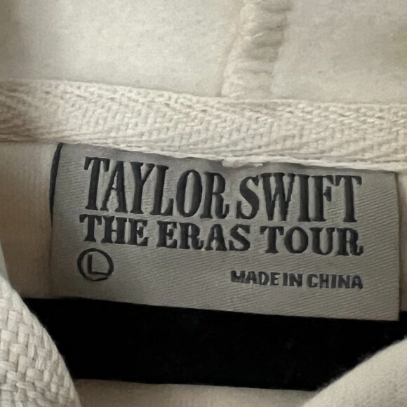 Taylor Swift The Eras Tour Official Merch Cream Hoodie L Cream size LARGE - Picture 3 of 7
